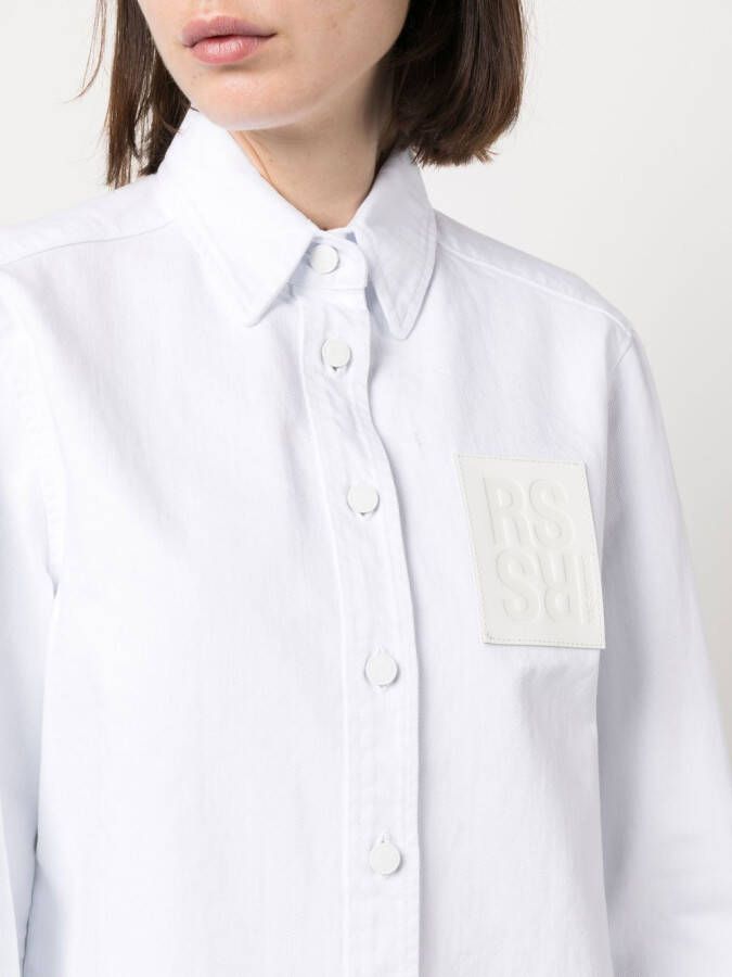Raf Simons Blouse met logopatch Wit