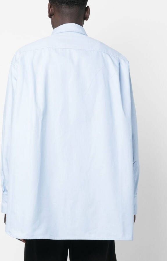 Raf Simons Overhemd met logopatch Blauw