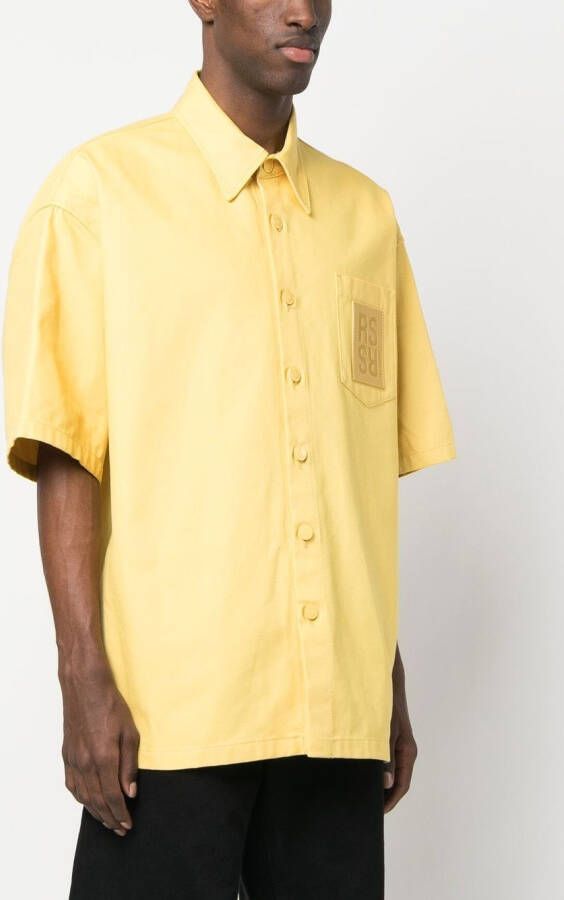 Raf Simons Overhemd met logopatch Geel