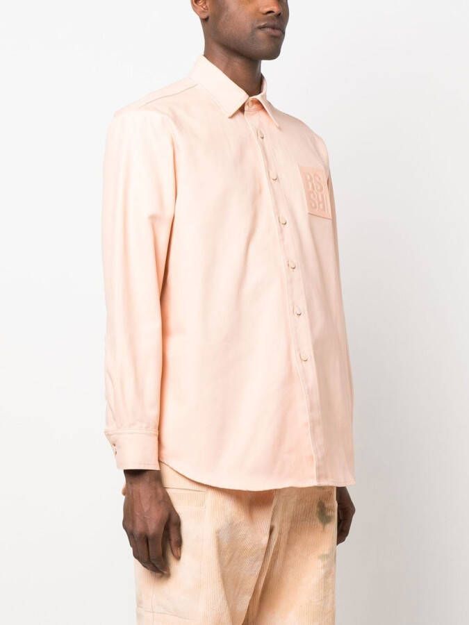 Raf Simons Overhemd met logopatch Roze