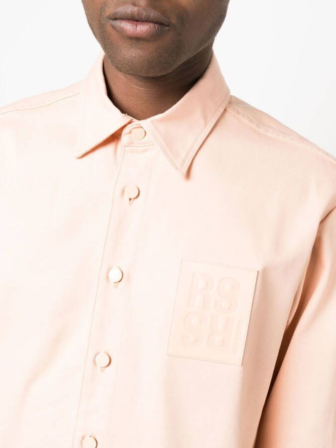 Raf Simons Overhemd met logopatch Roze