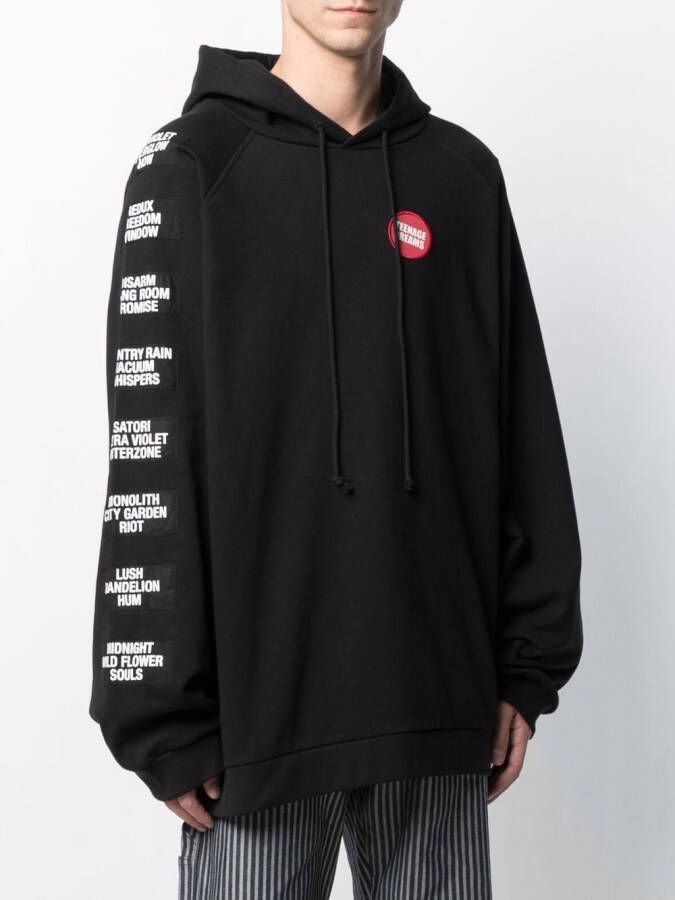 Raf Simons Oversized hoodie Zwart