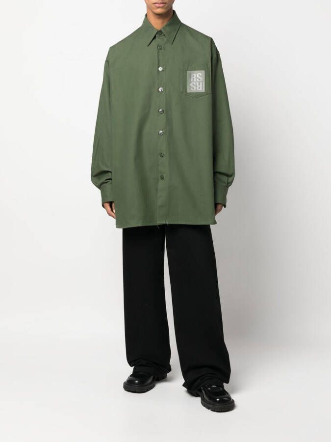 Raf Simons Oversized overhemd Groen
