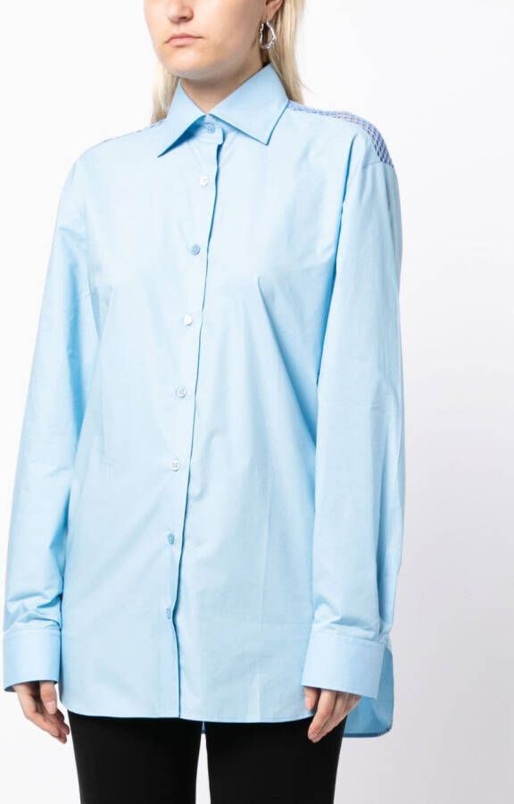 Raf Simons Popeline blouse Blauw