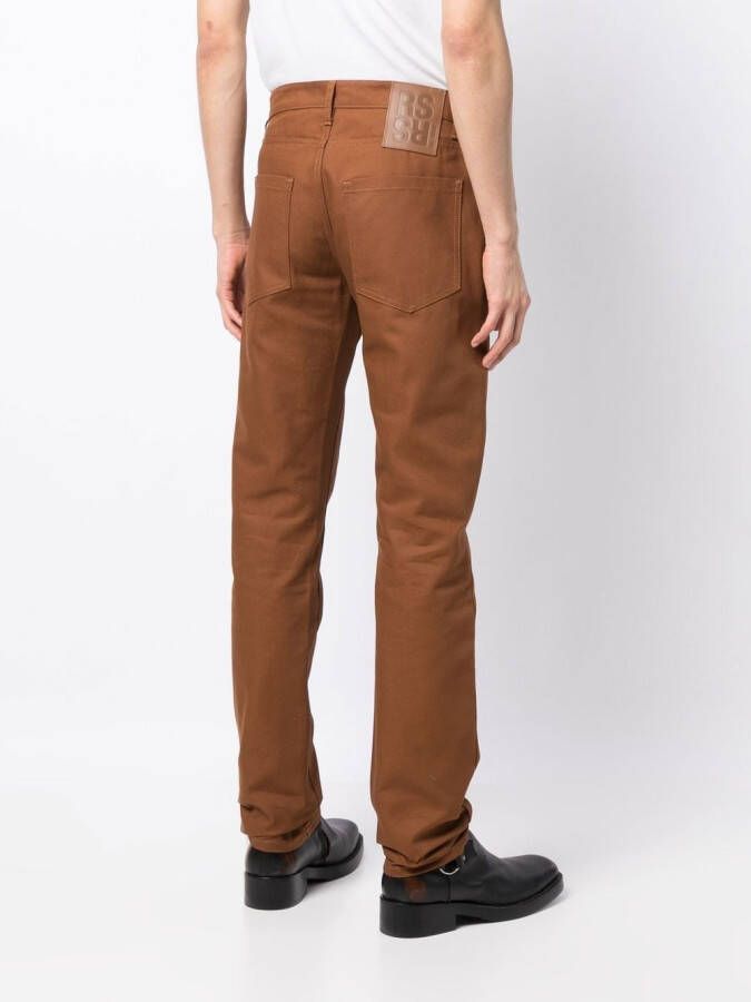 Raf Simons Slim-fit broek Bruin