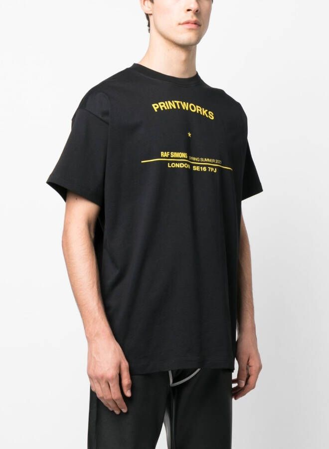 Raf Simons T-shirt met tekst Zwart