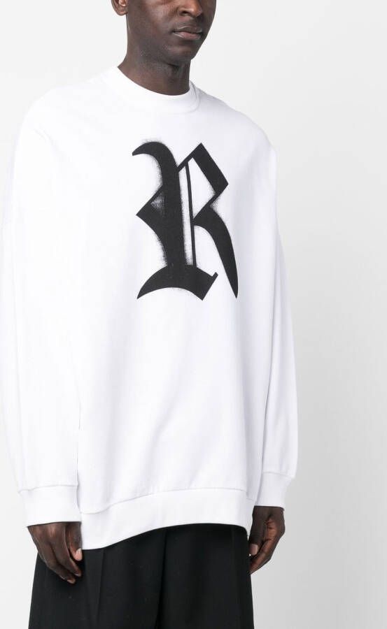 Raf Simons Sweater met logoprint Wit
