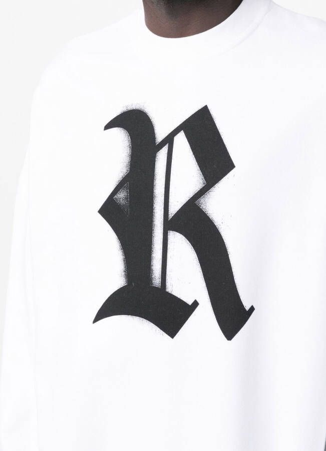 Raf Simons Sweater met logoprint Wit