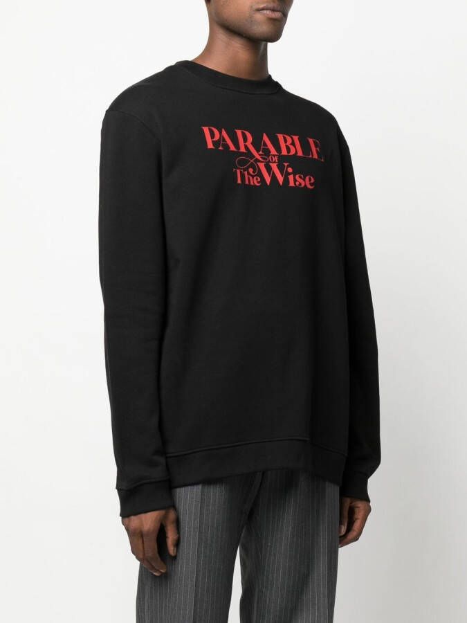 Raf Simons Sweater met tekst Zwart