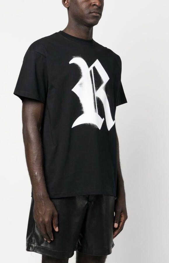 Raf Simons T-shirt met logoprint Zwart