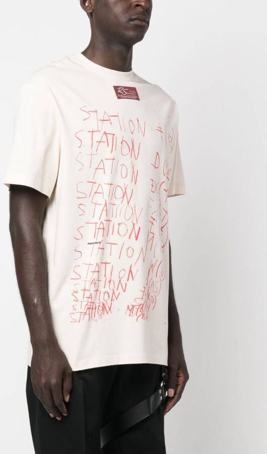 Raf Simons T-shirt met print Beige