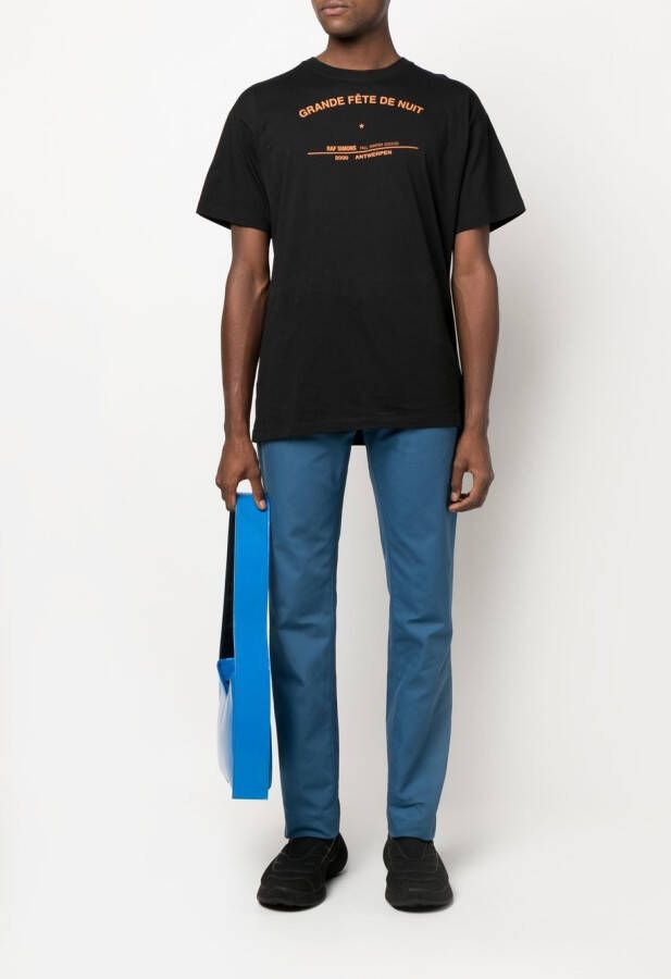 Raf Simons T-shirt met tekst Zwart