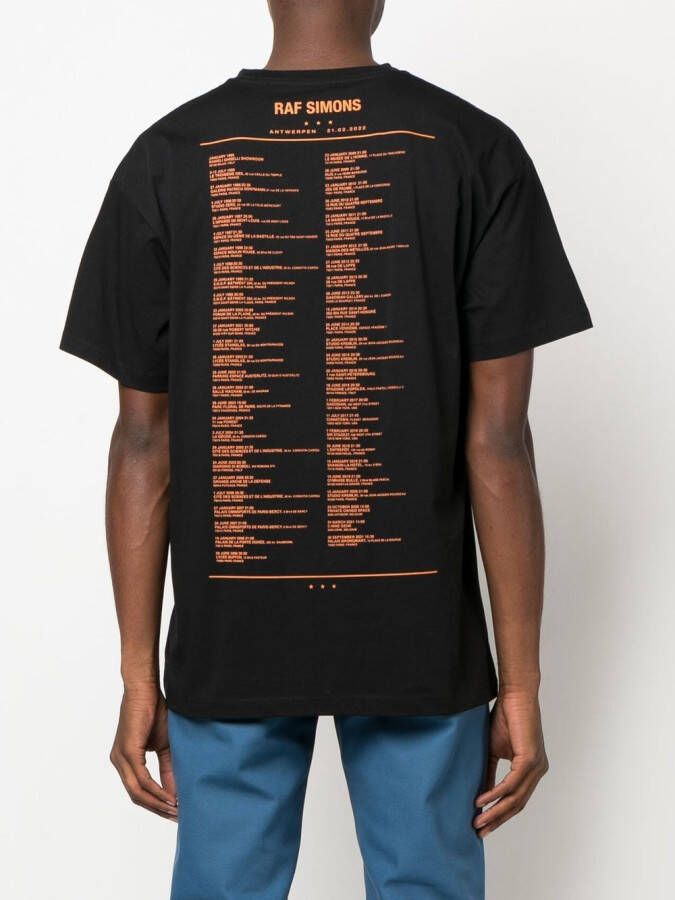 Raf Simons T-shirt met tekst Zwart