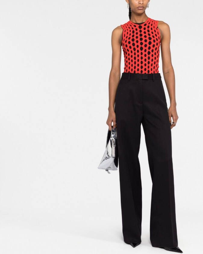 Raf Simons Pantalon met wijde pijpen Zwart