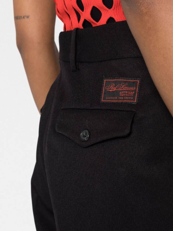 Raf Simons Pantalon met wijde pijpen Zwart