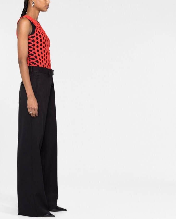 Raf Simons Pantalon met wijde pijpen Zwart