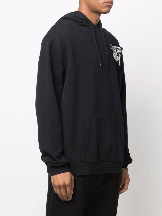 Raf Simons X Fred Perry Hoodie met patchdetail Zwart
