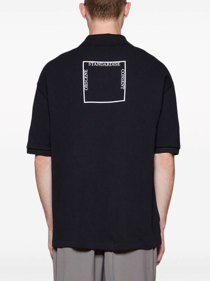 Raf Simons X Fred Perry Poloshirt met logoplakkaat Zwart