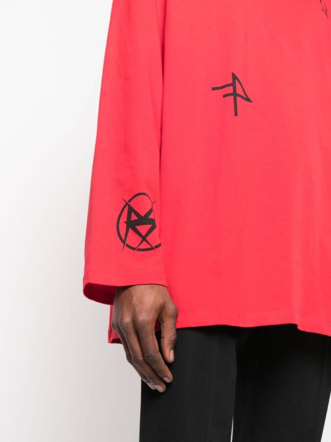Raf Simons X Fred Perry T-shirt met print Rood