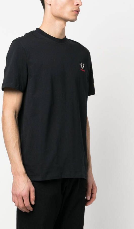 Raf Simons X Fred Perry T-shirt met logopatch Zwart