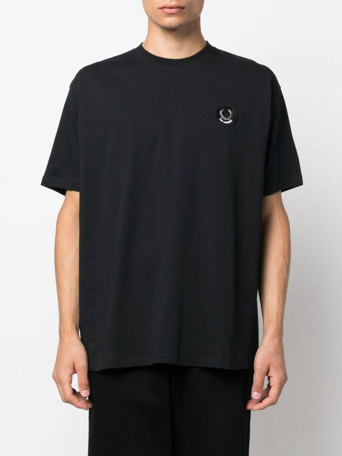 Raf Simons X Fred Perry T-shirt met logopatch Zwart