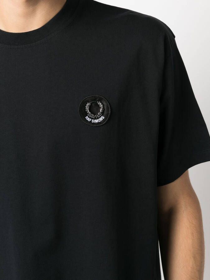 Raf Simons X Fred Perry T-shirt met logopatch Zwart