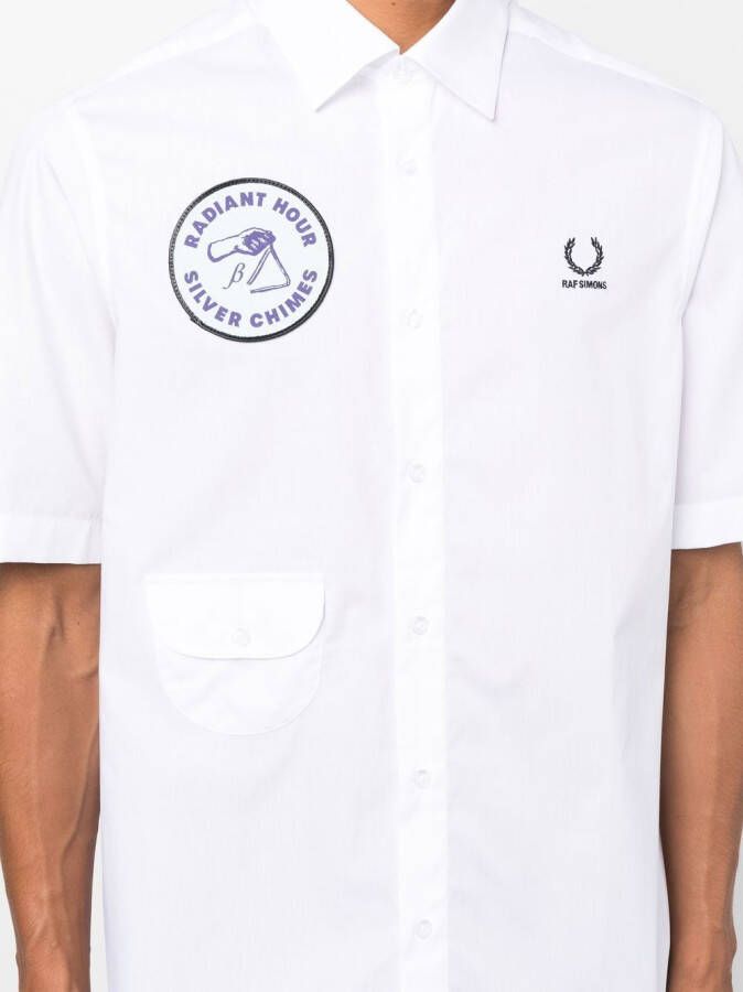 Raf Simons X Fred Perry T-shirt met patchdetail Wit