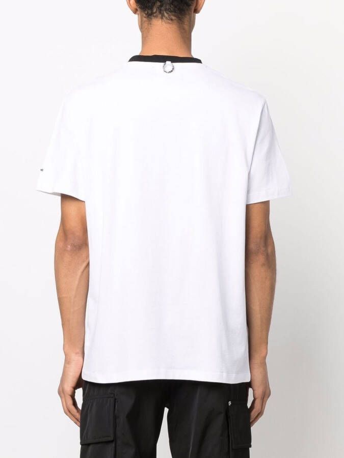 Raf Simons X Fred Perry T-shirt met veiligheidsspeld Wit