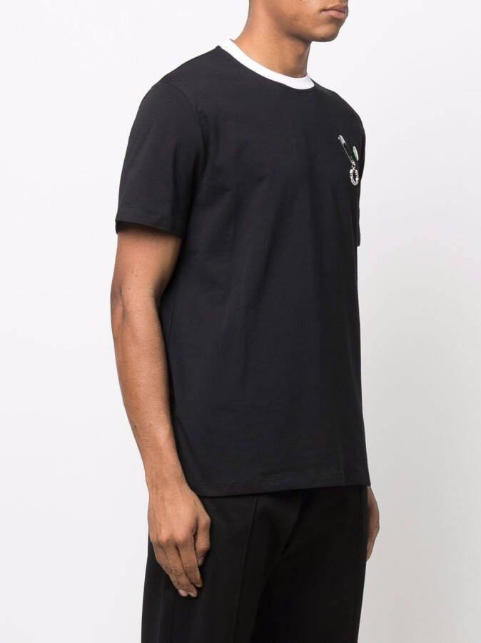 Raf Simons X Fred Perry T-shirt met veiligheidsspeld Zwart