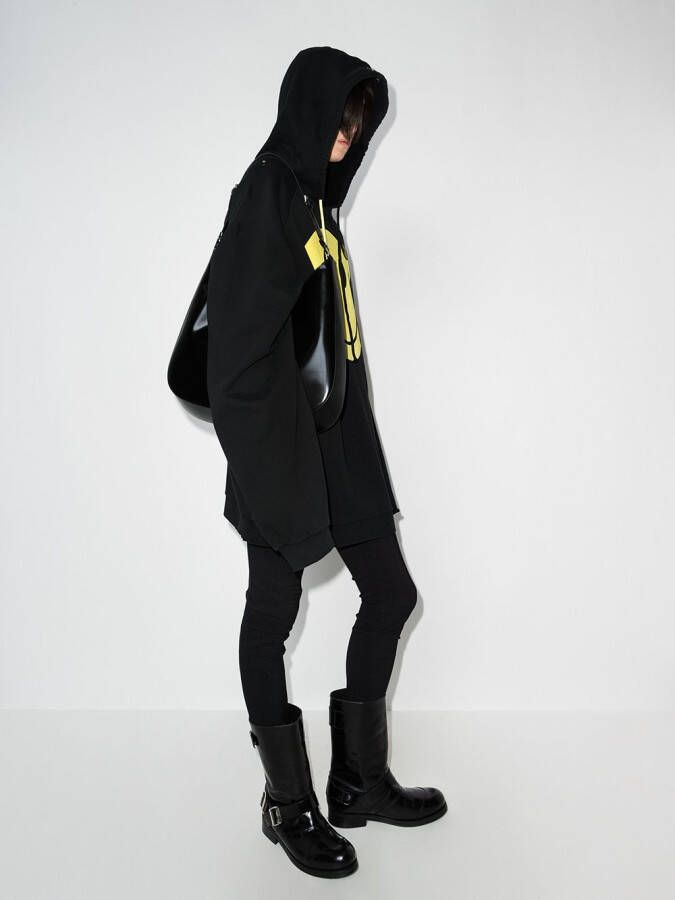 Raf Simons x Smiley oversized hoodie Zwart