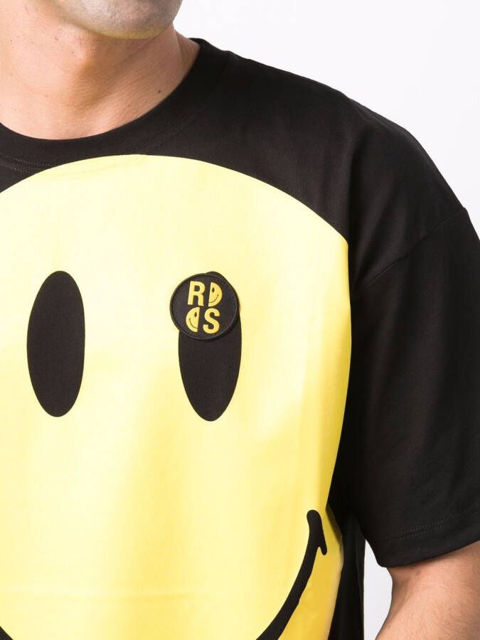Raf Simons x Smiley T-shirt met print Zwart