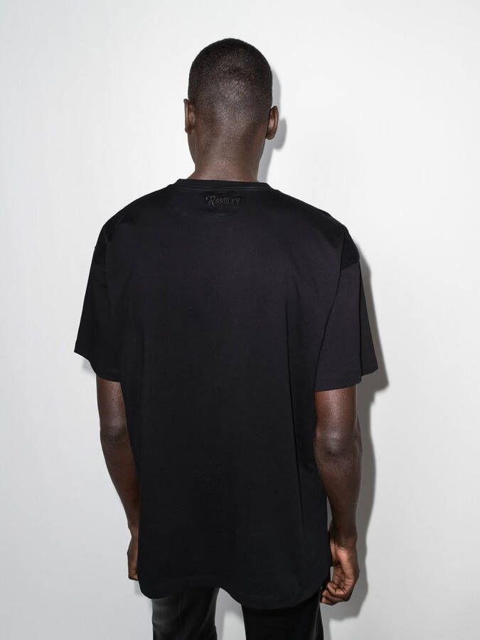 Raf Simons x Smiley T-shirt met tekst Zwart