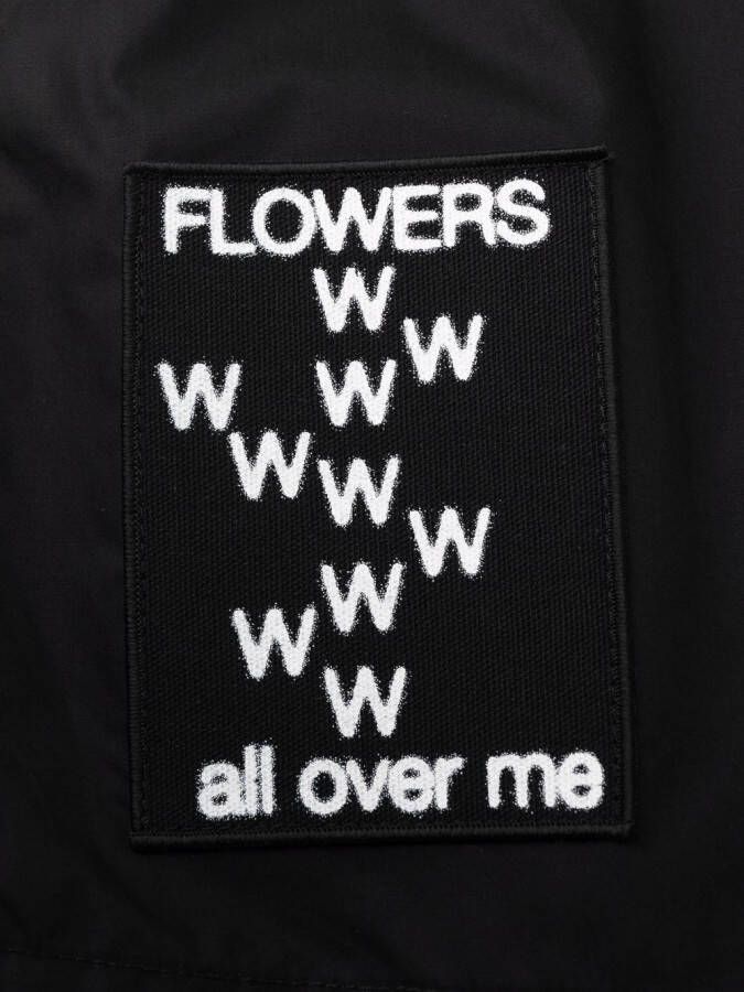 Raf Simons Zwembroek met patchdetail Zwart