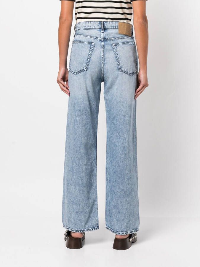 rag & bone Jeans met wijde pijpen Blauw