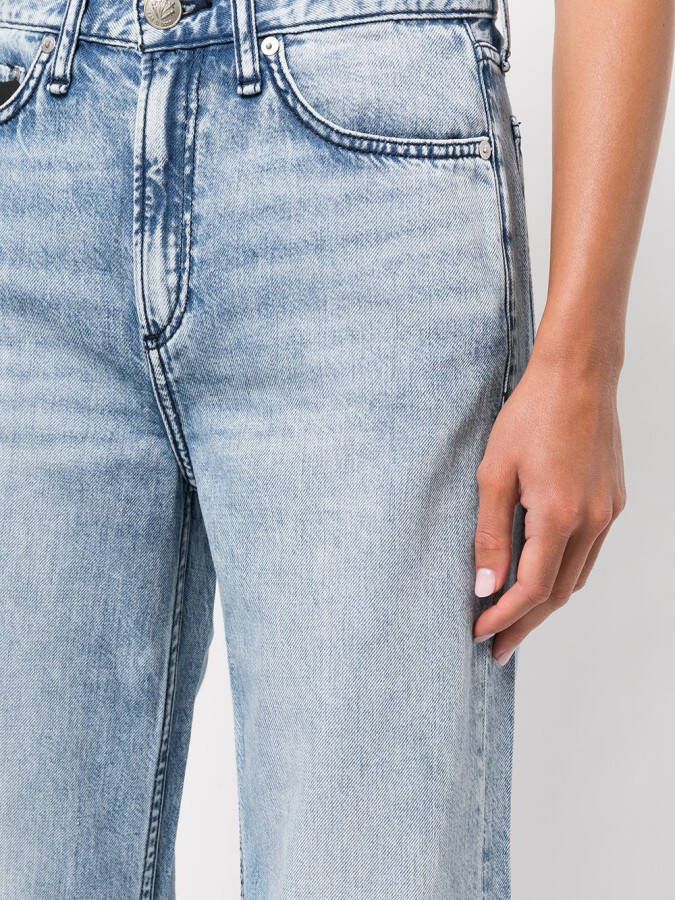 rag & bone Jeans met wijde pijpen Blauw