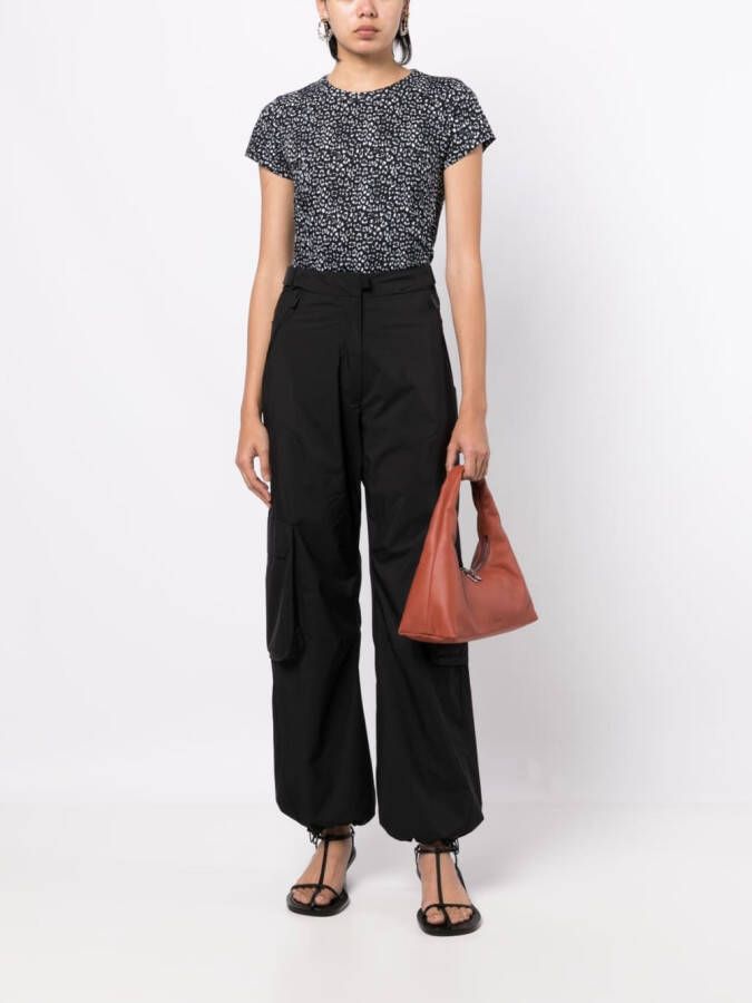 rag & bone T-shirt met luipaardprint Zwart