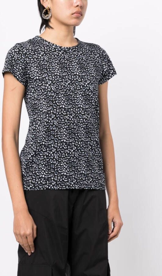 rag & bone T-shirt met luipaardprint Zwart
