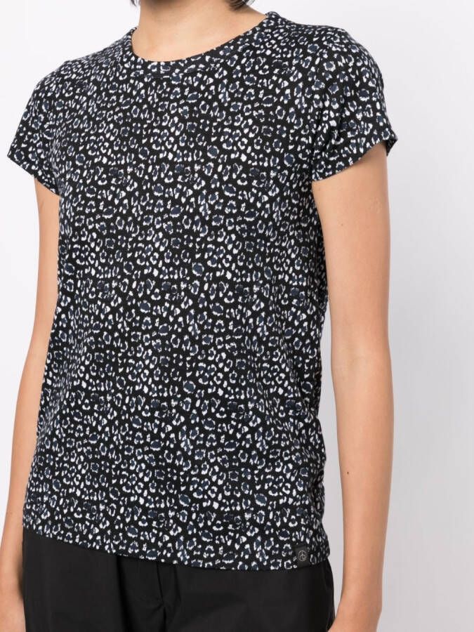 rag & bone T-shirt met luipaardprint Zwart
