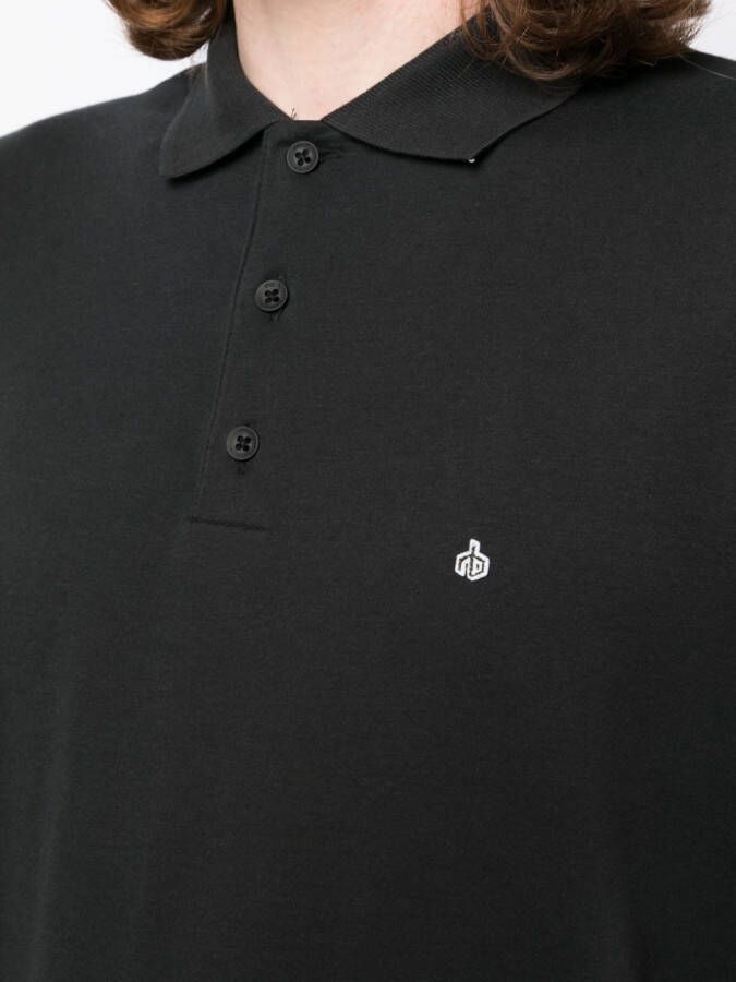 rag & bone Poloshirt met geborduurd logo Zwart