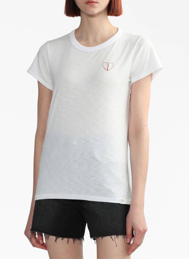 rag & bone T-shirt met geborduurd logo Wit