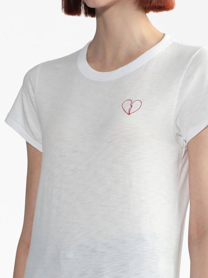 rag & bone T-shirt met geborduurd logo Wit
