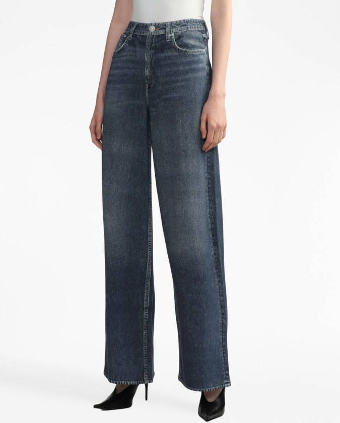 rag & bone Jeans met wijde pijpen Blauw
