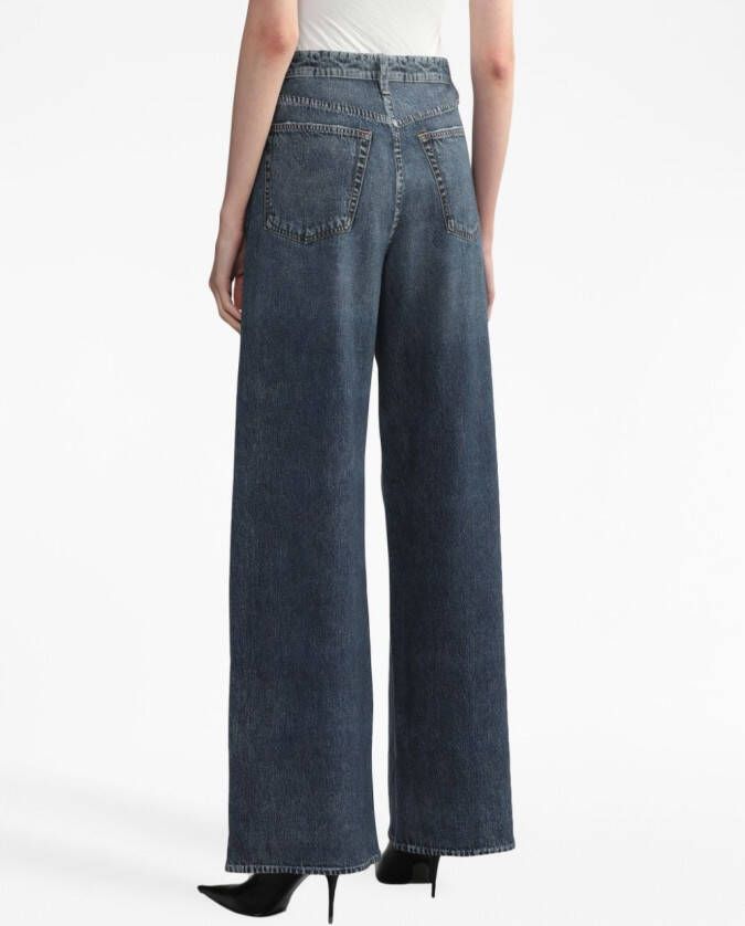 rag & bone Jeans met wijde pijpen Blauw