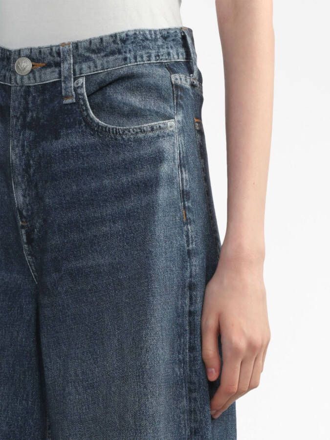 rag & bone Jeans met wijde pijpen Blauw