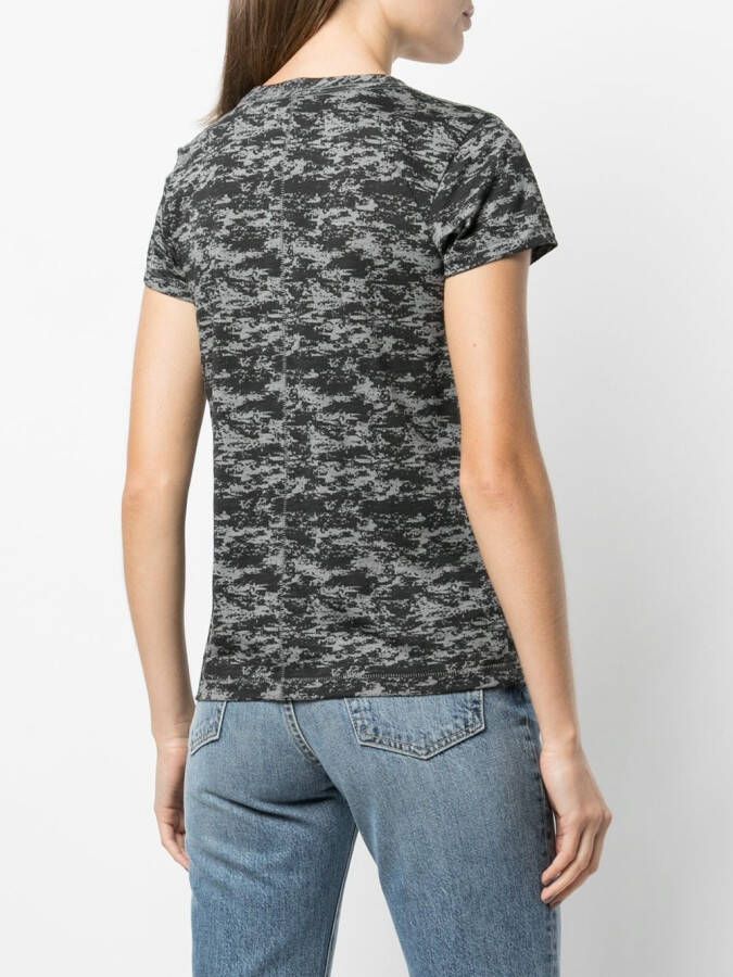 rag & bone T-shirt met camouflageprint Grijs