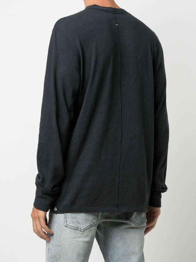 rag & bone Top met ronde hals Blauw