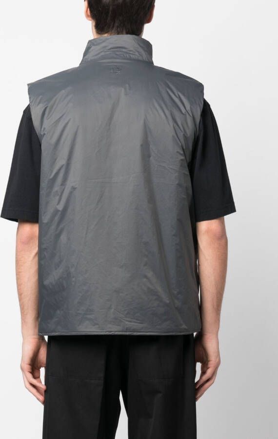 Rains Bodywarmer met opstaande kraag Grijs