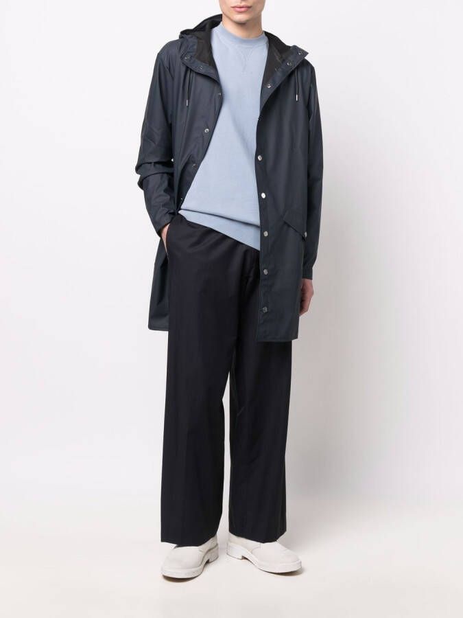 Rains Regenjas met capuchon Blauw