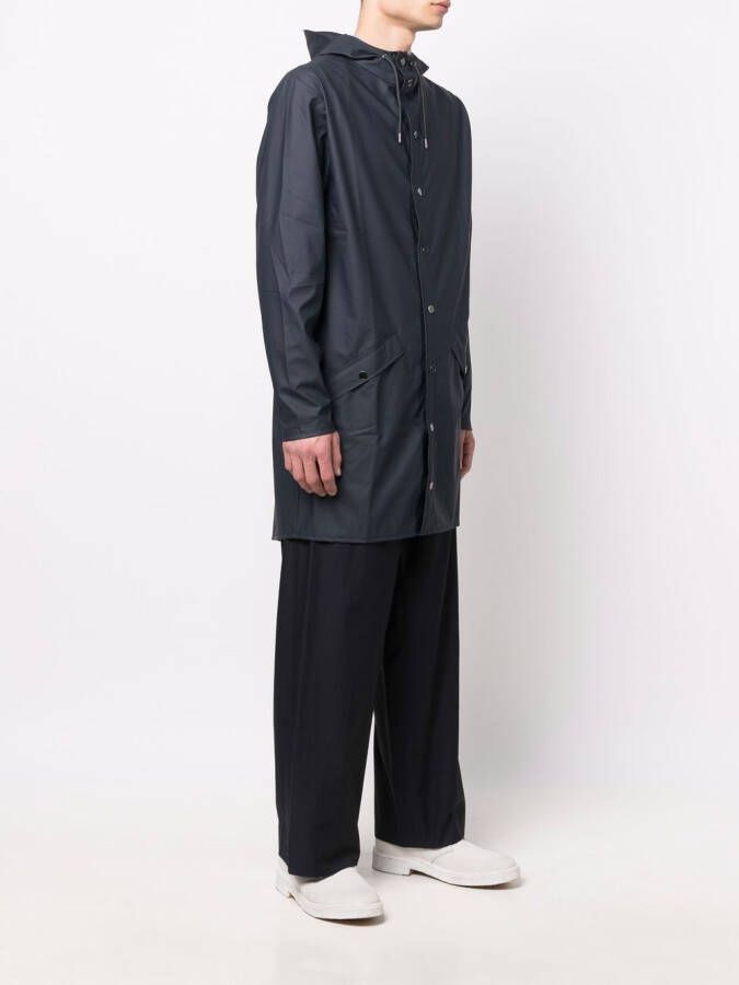 Rains Regenjas met capuchon Blauw