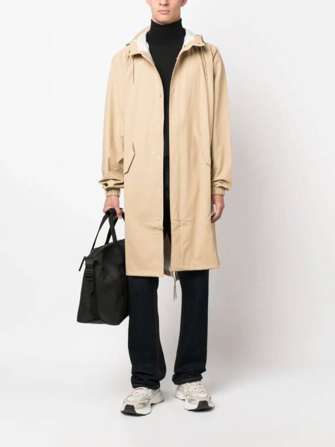 Rains Parka met trekkoord Beige